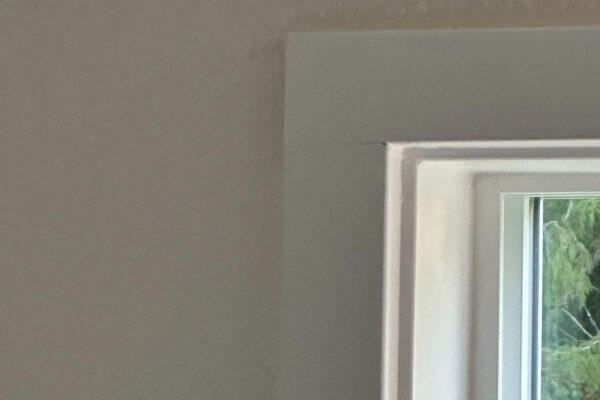 Bedroom Window Cracks Repaired, Textured Bedroom Window Cracks Repaired, Textured
