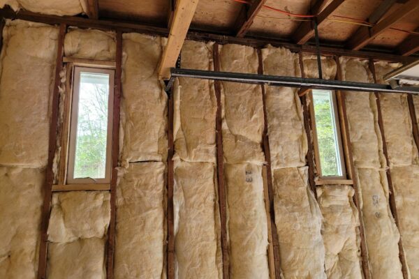 Garage Insulated, drywall framed windows Garage Insulated, drywall framed windows